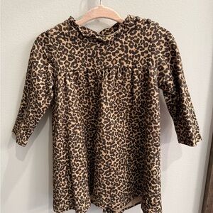 Petit Sezane Brown Leopard Print Jade Bebe Dress